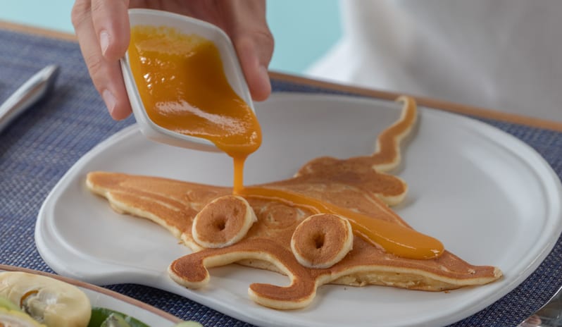 Manta Ray pancakes for breakfast